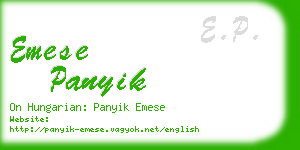 emese panyik business card